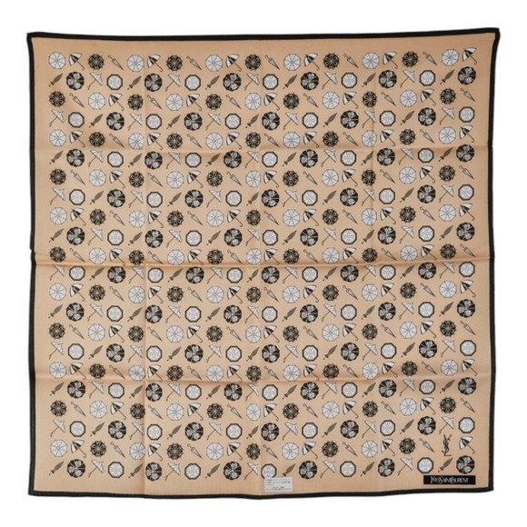 Yves Saint Laurent Saint Laurent YSL logo umbrella print scarf/muffler/handke... - Picture 1 of 4